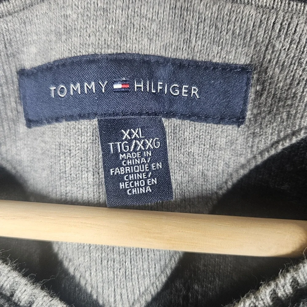 Texas A&M Aggies Mens Tommy Hilfiger V-Neck Sweater Sz XXL Gray Maroon Pullover
